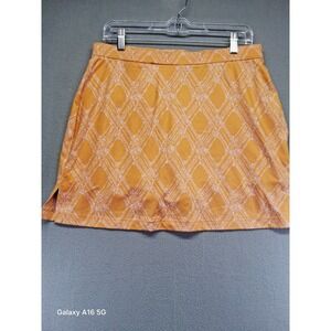 Adidas Women ClimaCool Skort Orange/White Pattern Size 10